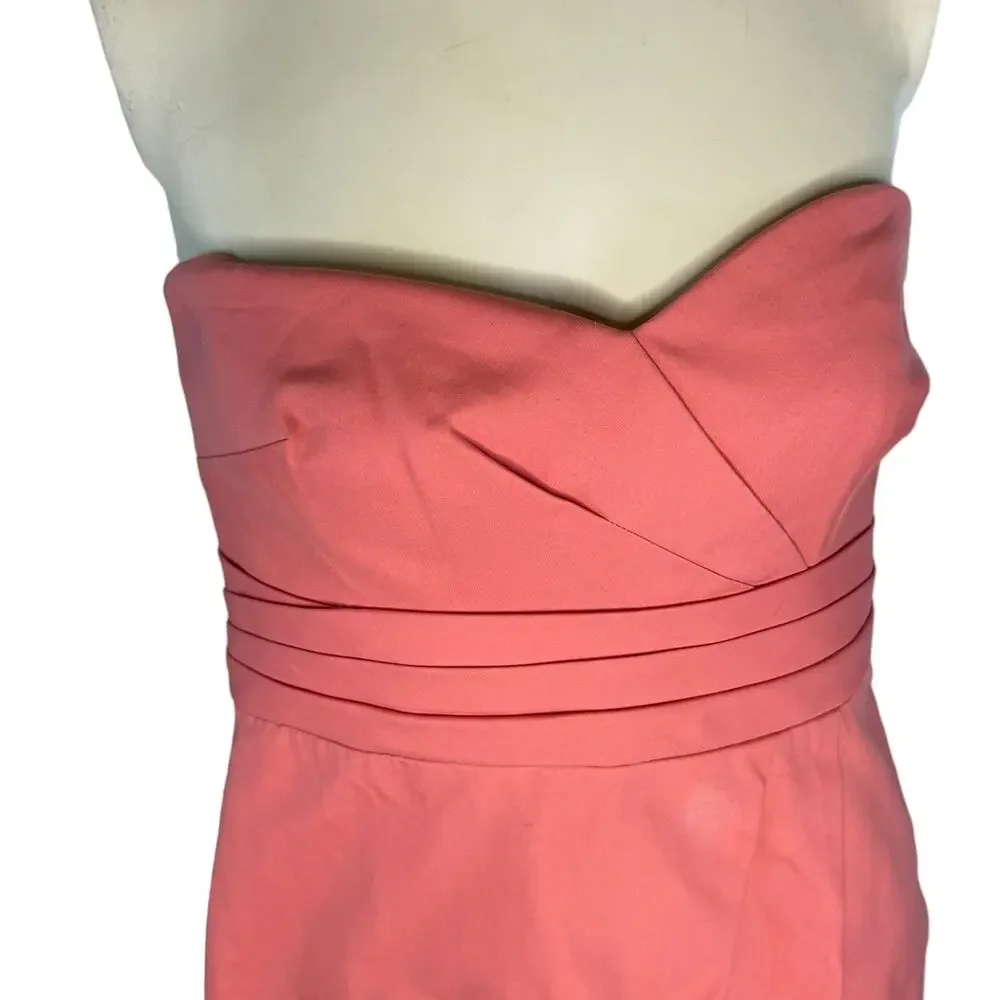 J.Crew Raquel Sheath Dress Y2K Sweet Papaya Strapless 4
